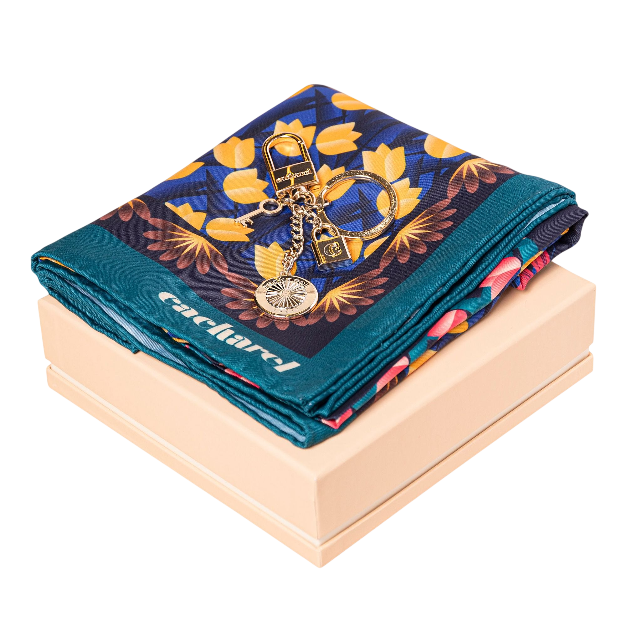 Cacharel Alix Set (key ring & scarf)