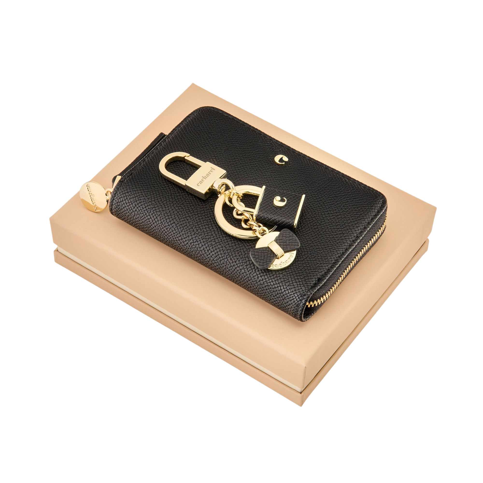 Cacharel Séraphine Set  Black (key ring & zip purse)