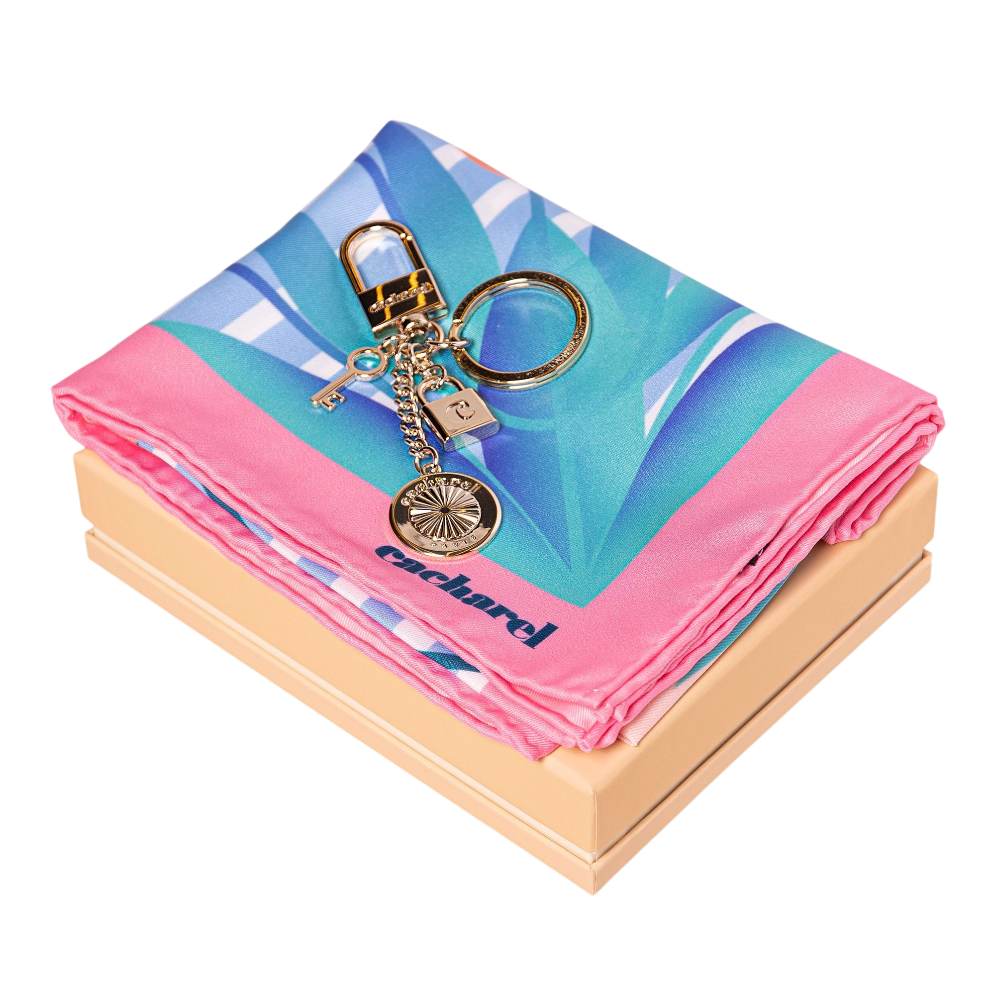 Cacharel Alix Set (key ring & scarf)