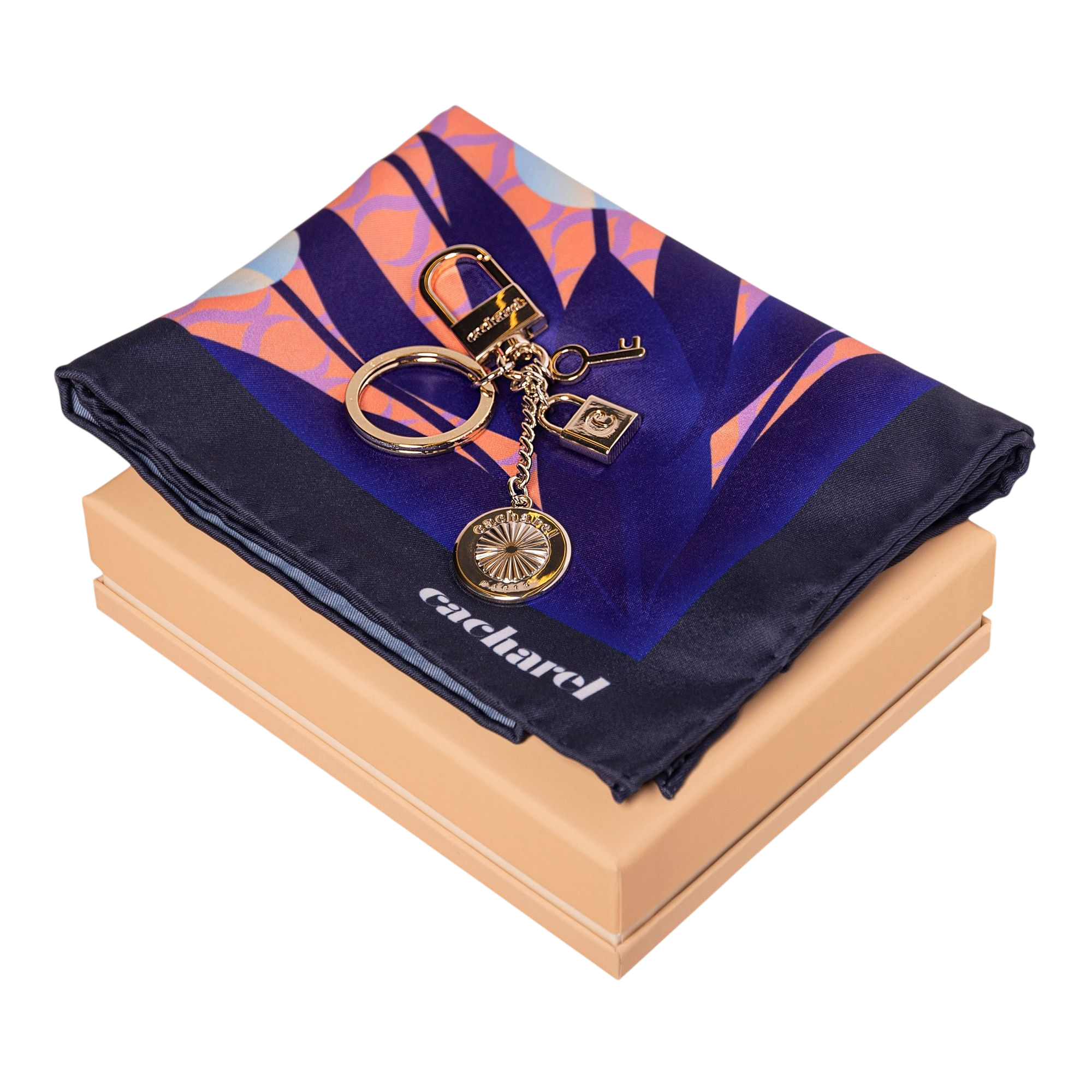 Cacharel Alix Set (key ring & scarf)