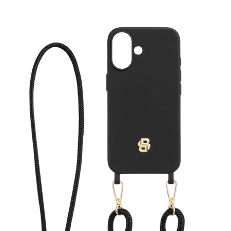 Hugo Boss Double B Case for iPhone 16 Black & Gold