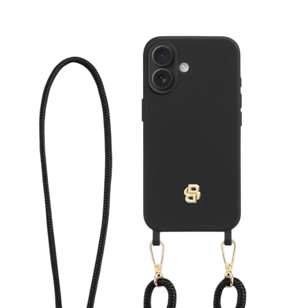 Hugo Boss Double B Case for iPhone 16 Black & Gold