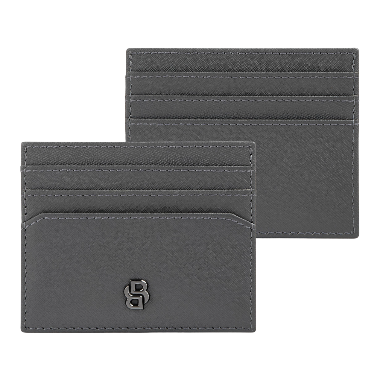 Hugo Boss Double B Saffiano Card holder Black
