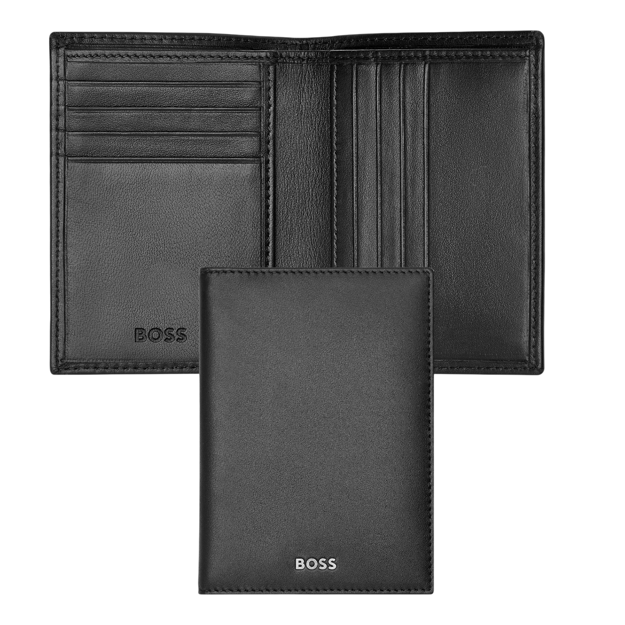 Hugo Boss Classic Smooth Folding card holder Black