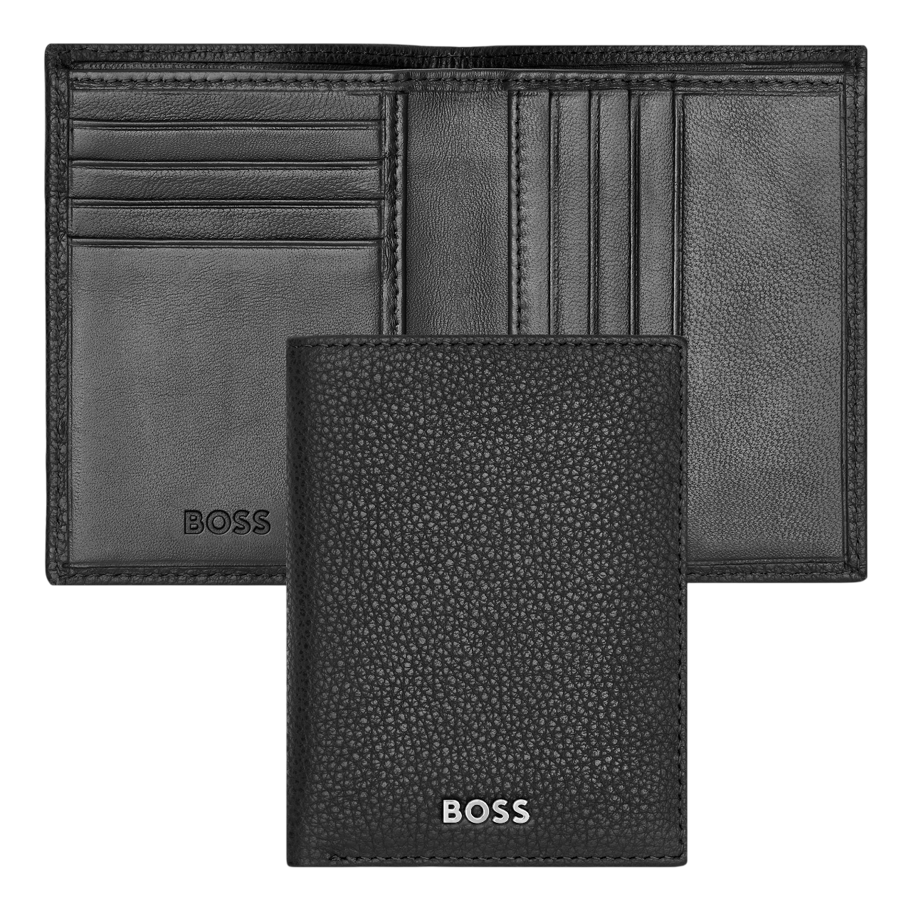 Hugo Boss Classic Grained Folding card holder Black