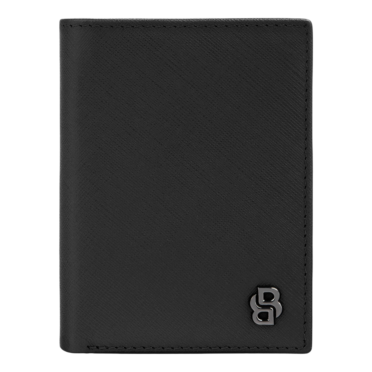 Hugo Boss Double B Saffiano Folding card holder Black