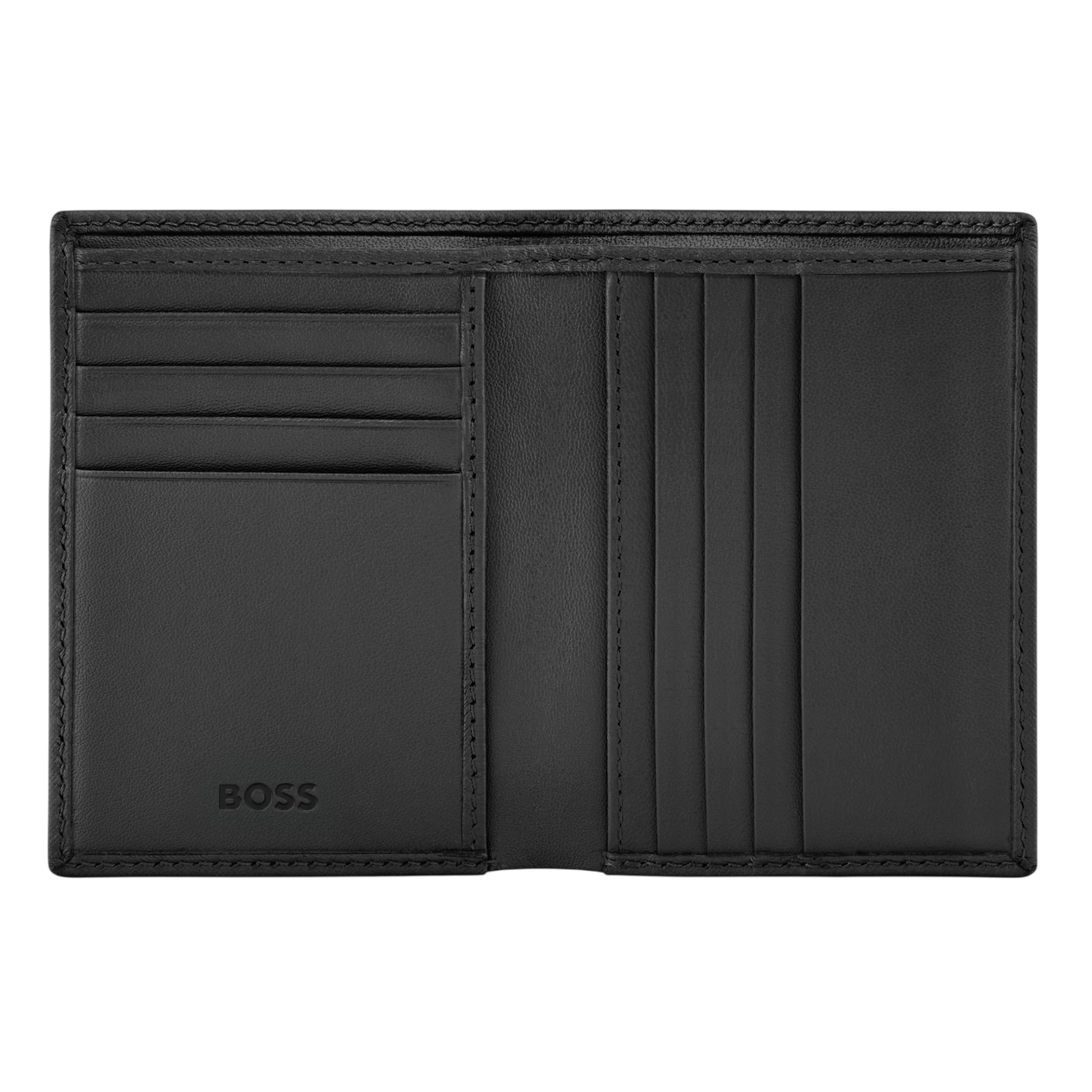 Hugo Boss Double B Saffiano Folding card holder Black