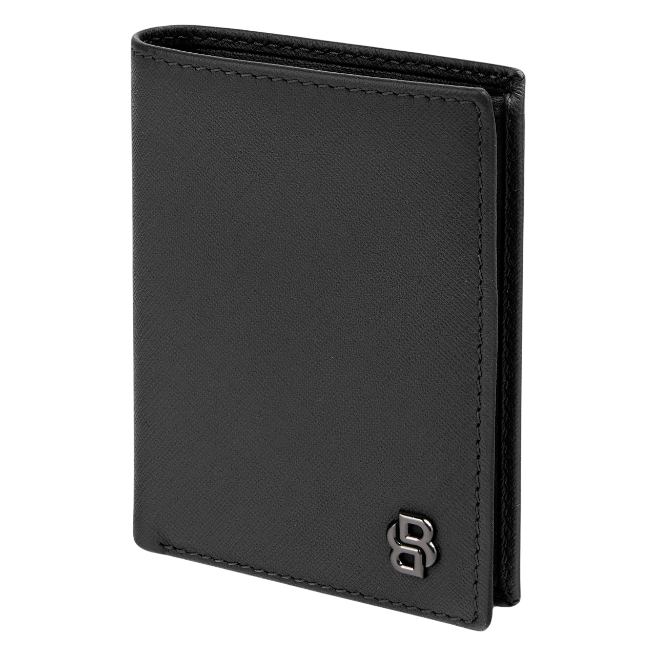 Hugo Boss Double B Saffiano Folding card holder Black