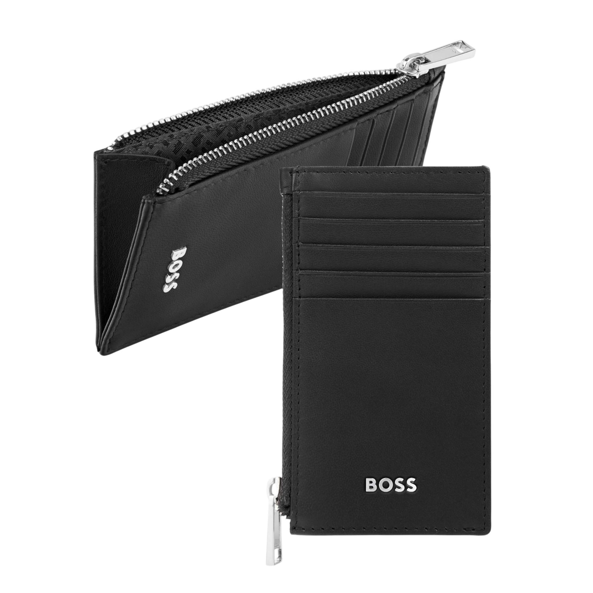 Hugo Boss Classic Smooth Card holder zip Black