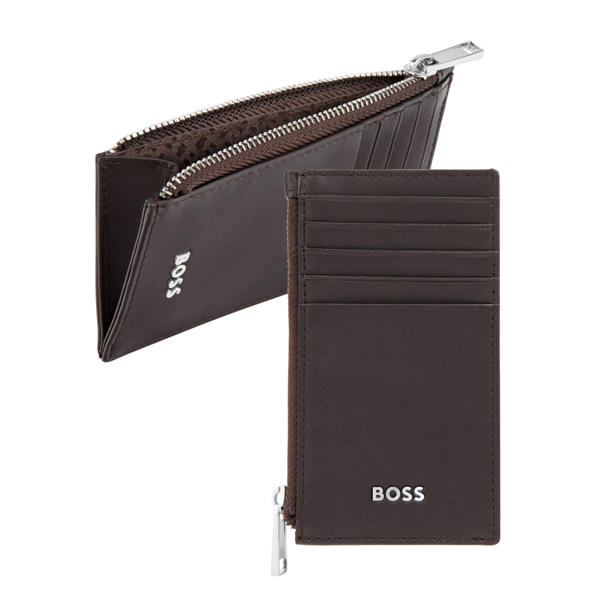 Hugo Boss Classic Smooth Card holder zip Black