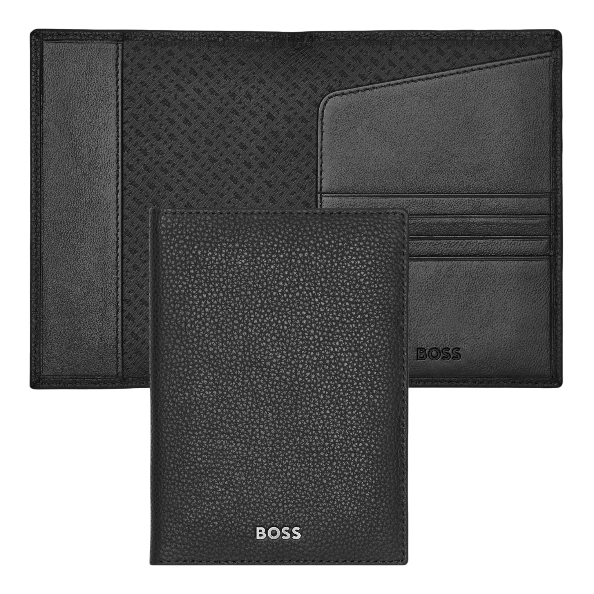 Hugo Boss Classic Grained Passport holder Black