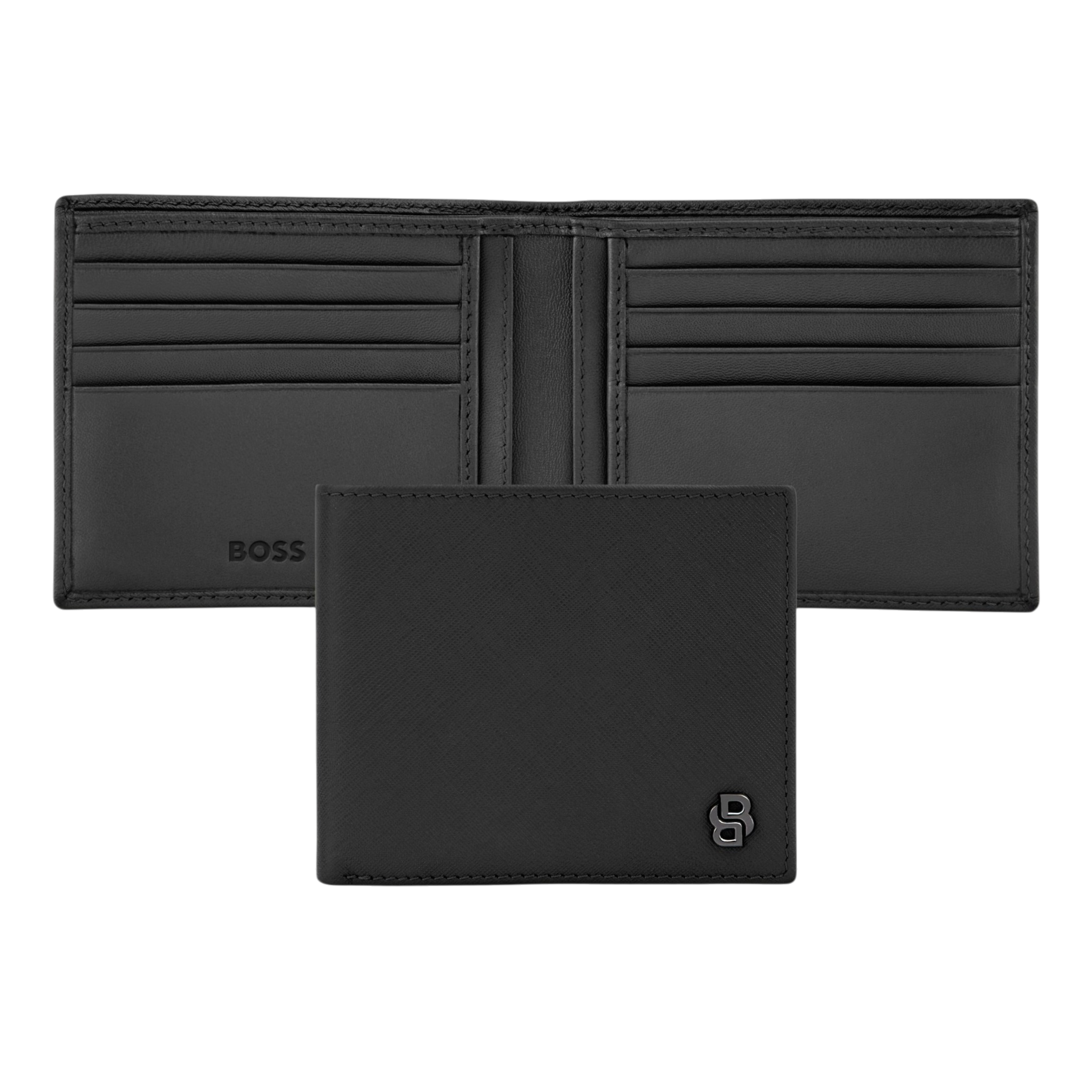 Hugo Boss Double B Saffiano Wallet Black