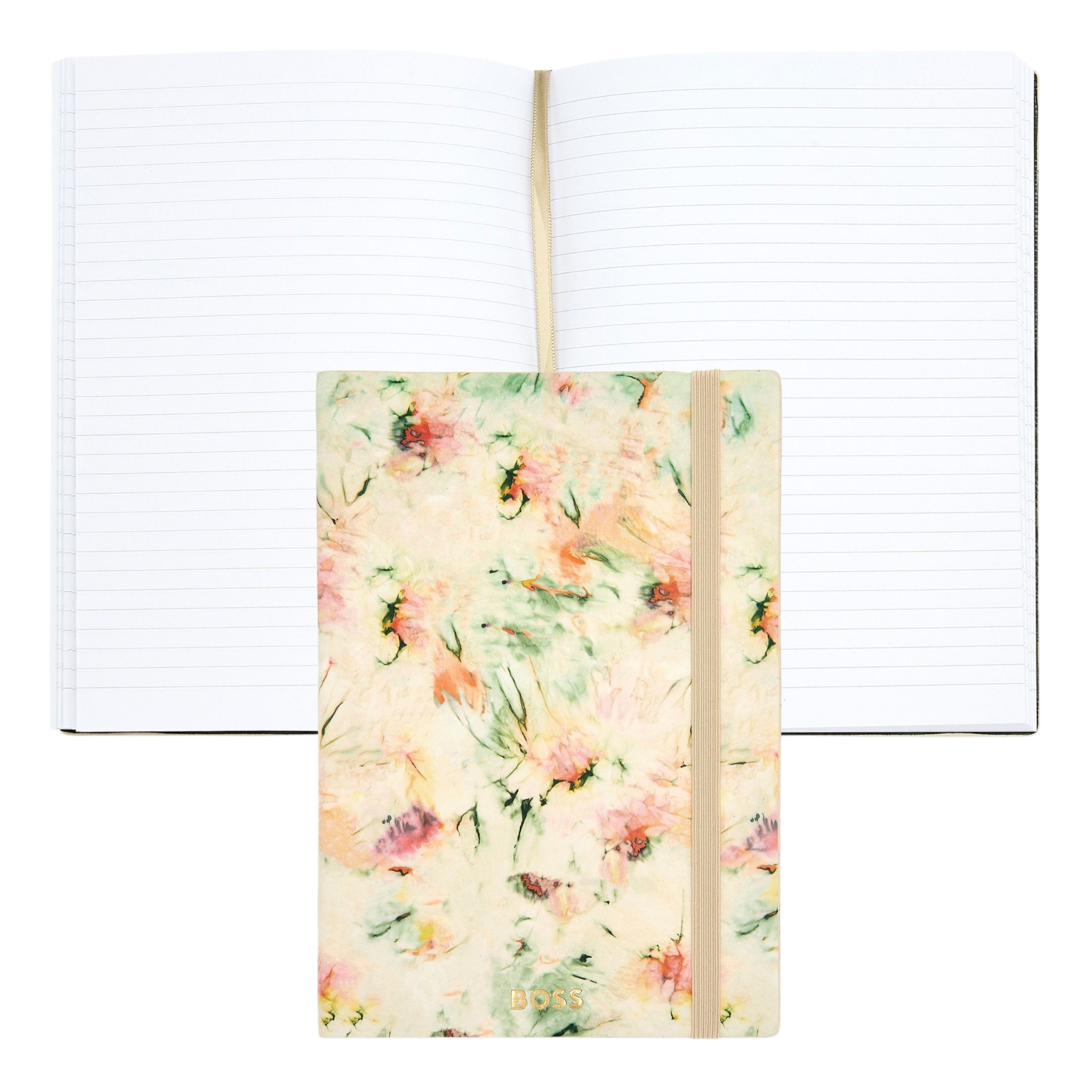 Hugo Boss Tie-dye Flower Notebook A5 Cream Lined