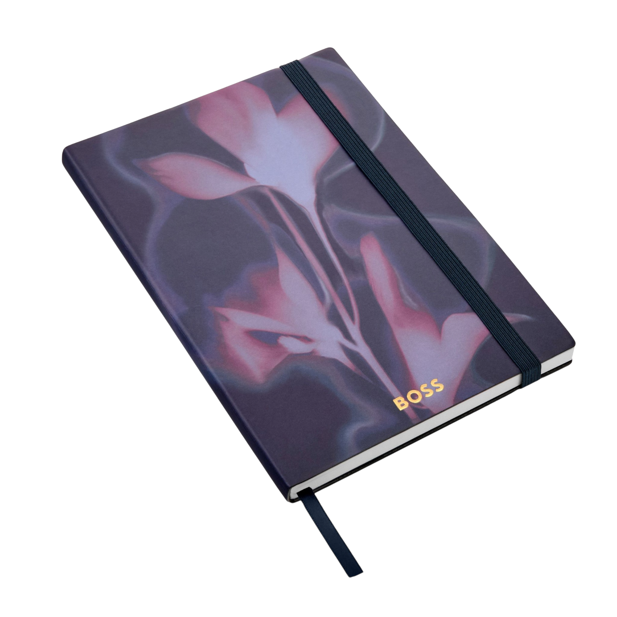 Hugo Boss Holographic Flower Notebook A5 Navy Lined