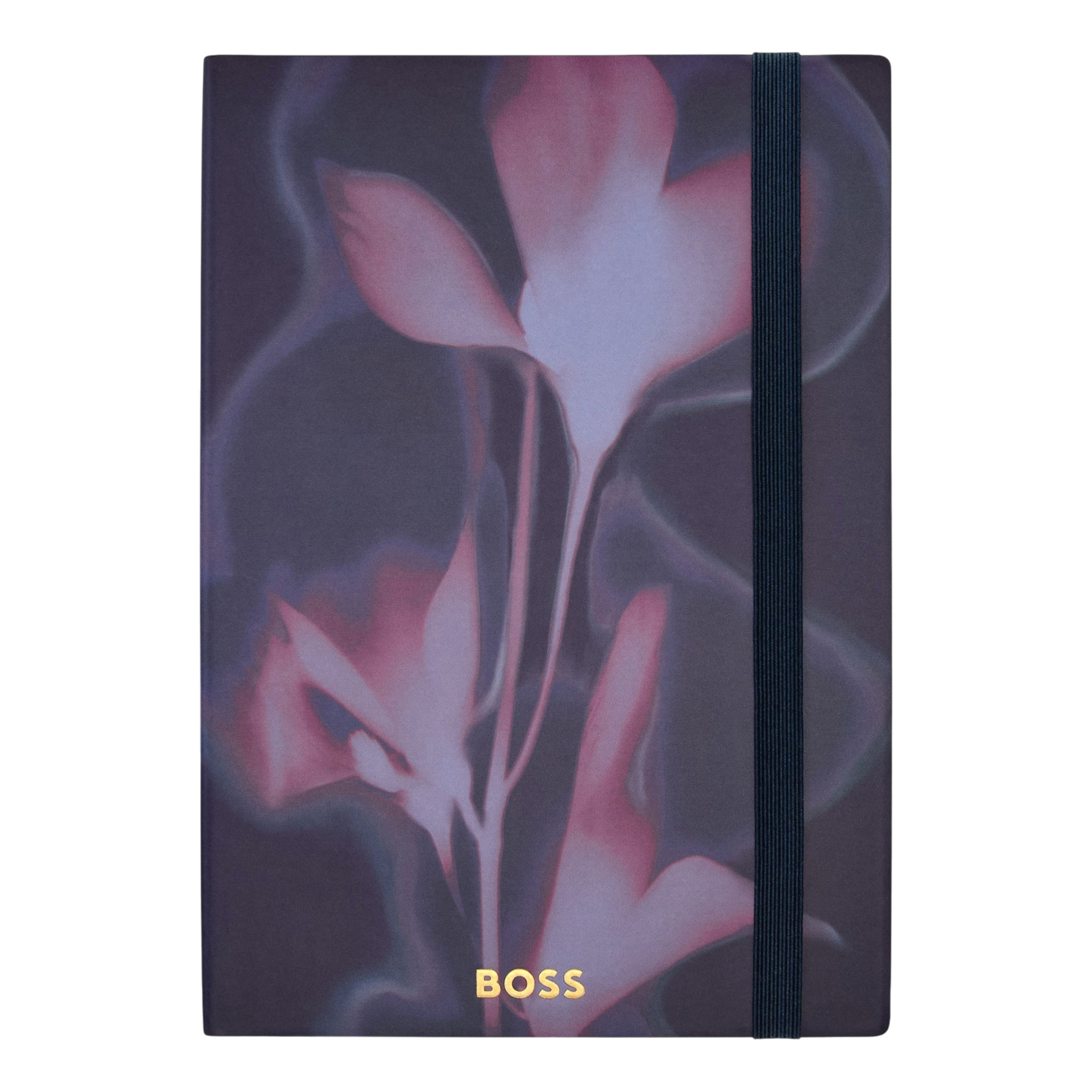 Hugo Boss Holographic Flower Notebook A5 Navy Lined