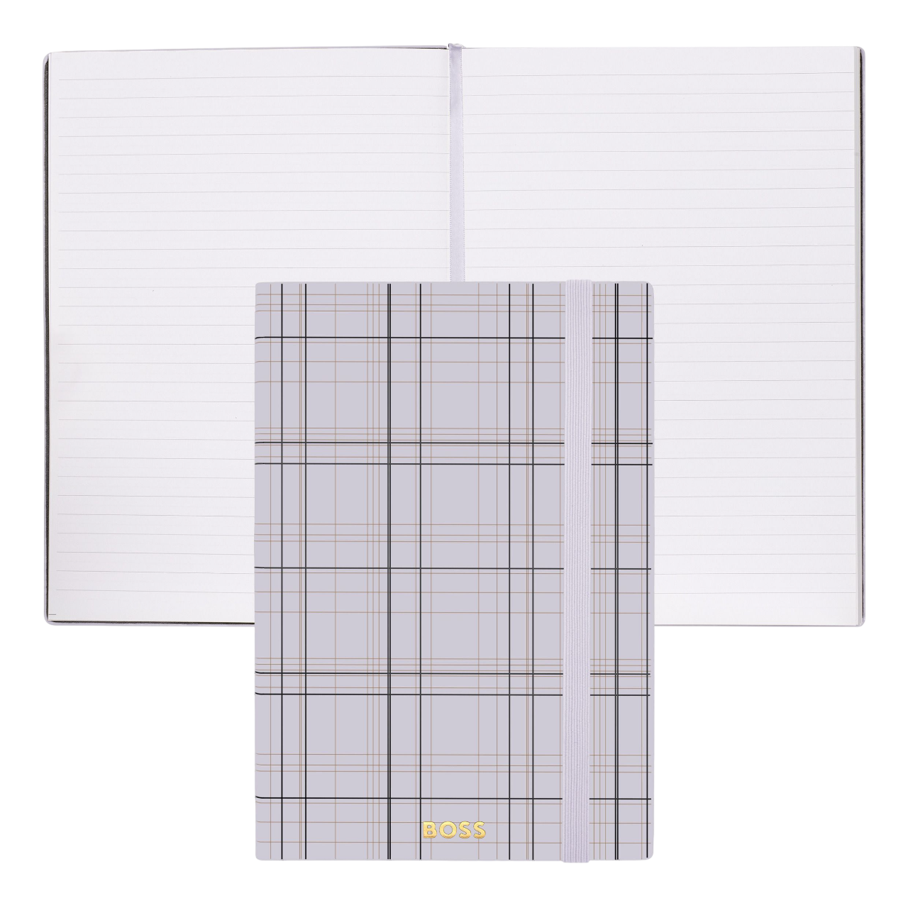 Hugo Boss Checkered Notebook A5 Lilac Lined