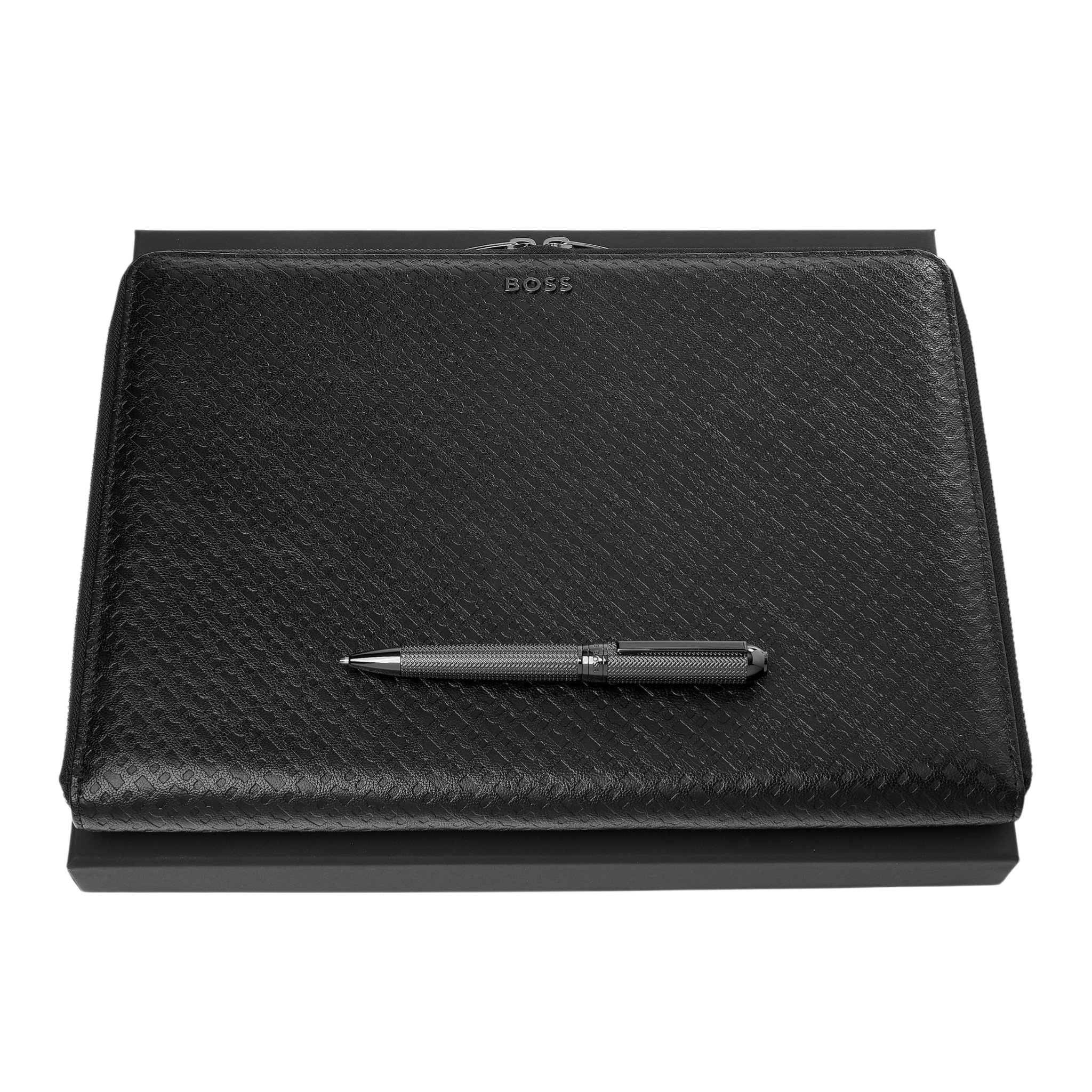 Hugo Boss Monogram Zipped Set (ballpoint pen & conference folder A4