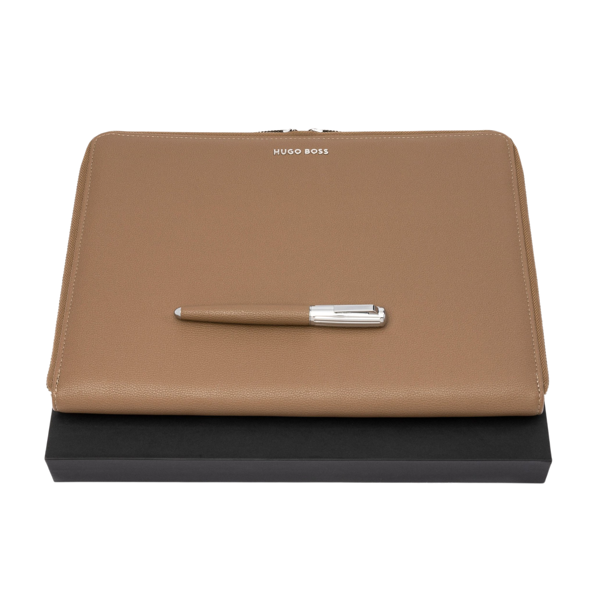Hugo Boss Pure Iconic Set Iconic Pebbled Camel (fountain pen & conference folder A4
