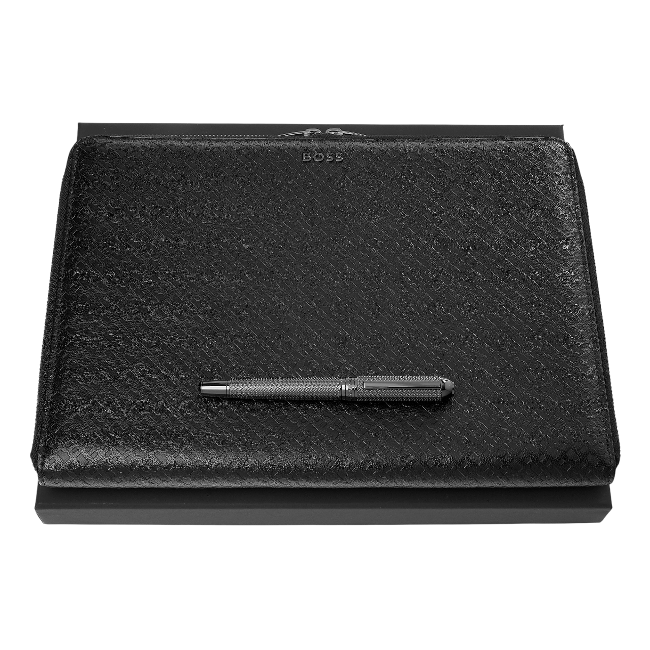 Hugo Boss Monogram Zipped Set (rollerball pen & conference folder A4