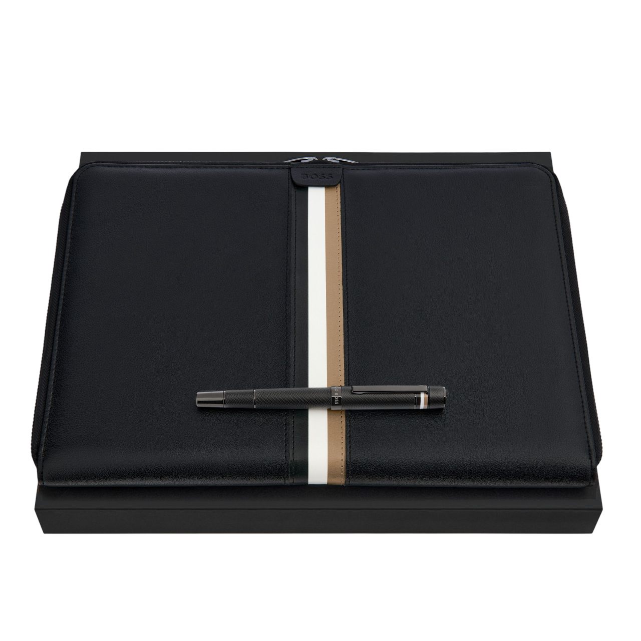 Hugo Boss Iconic Set Black (rollerball pen & conference folder A4