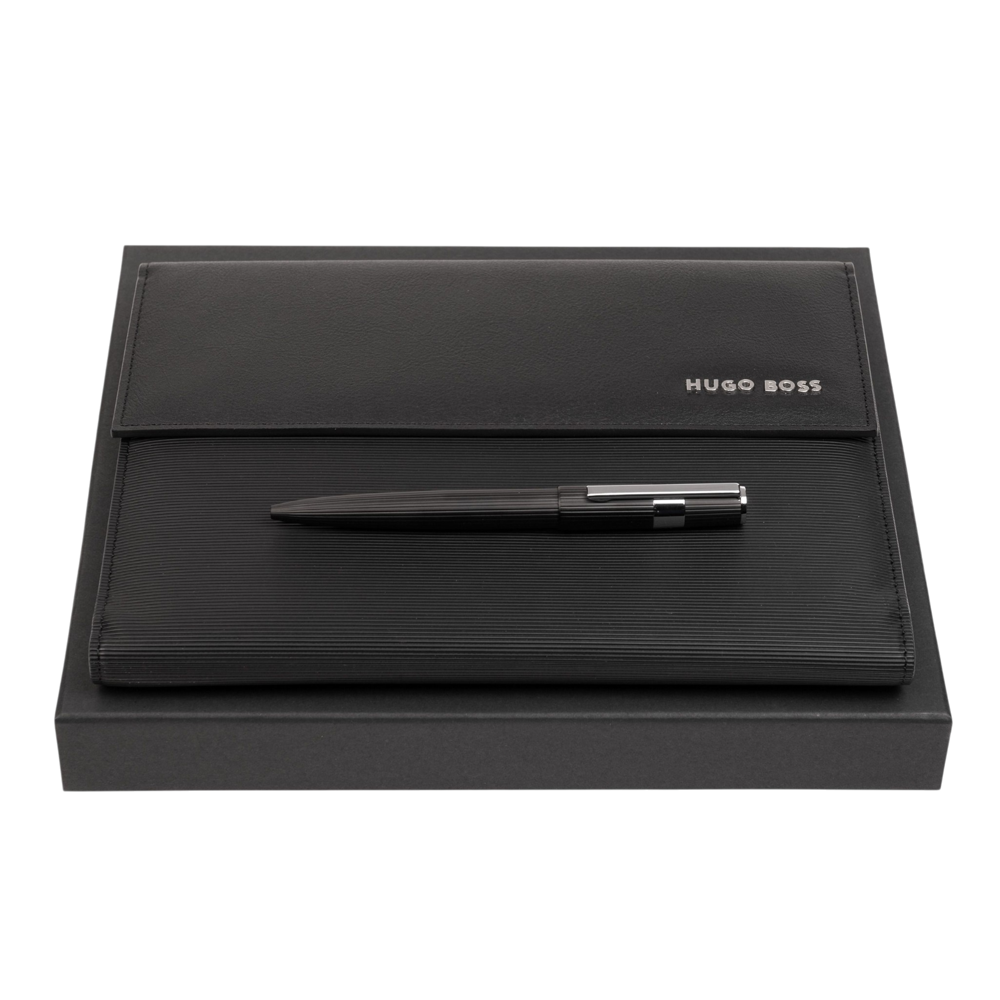 Hugo Boss Pinstripe Set (ballpoint pen & folder A5