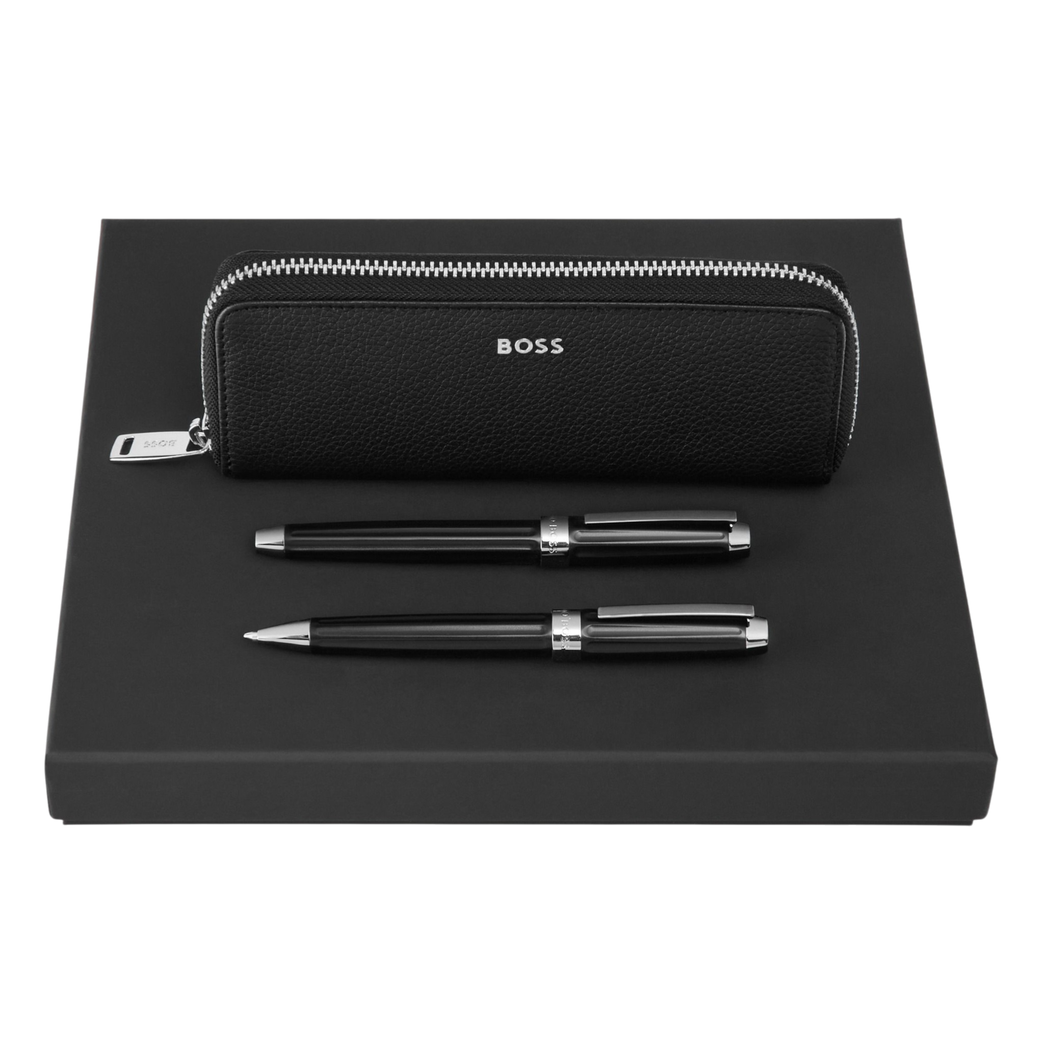 Hugo Boss Beam Set HUGO Black (ballpoint pen, fountain pen & case