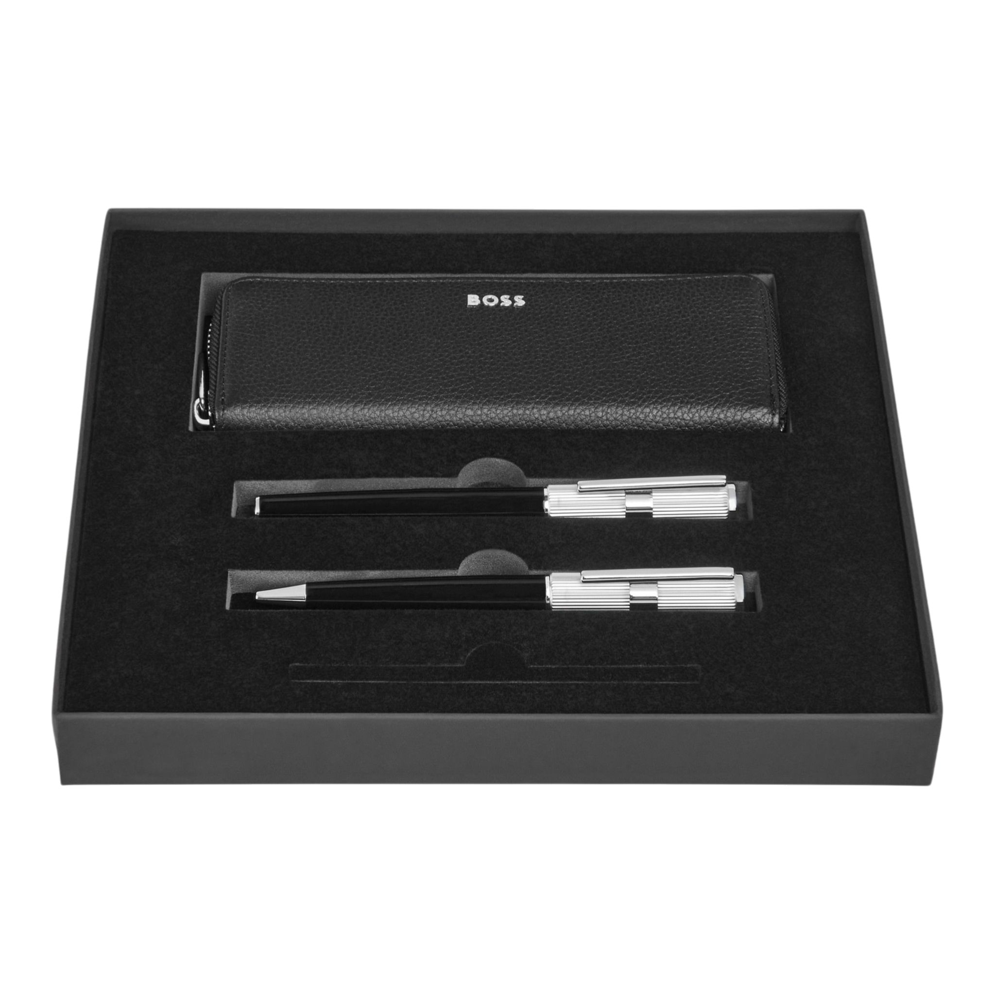 Hugo Boss Formation Line Set HUGO (ballpoint pen, fountain pen & case