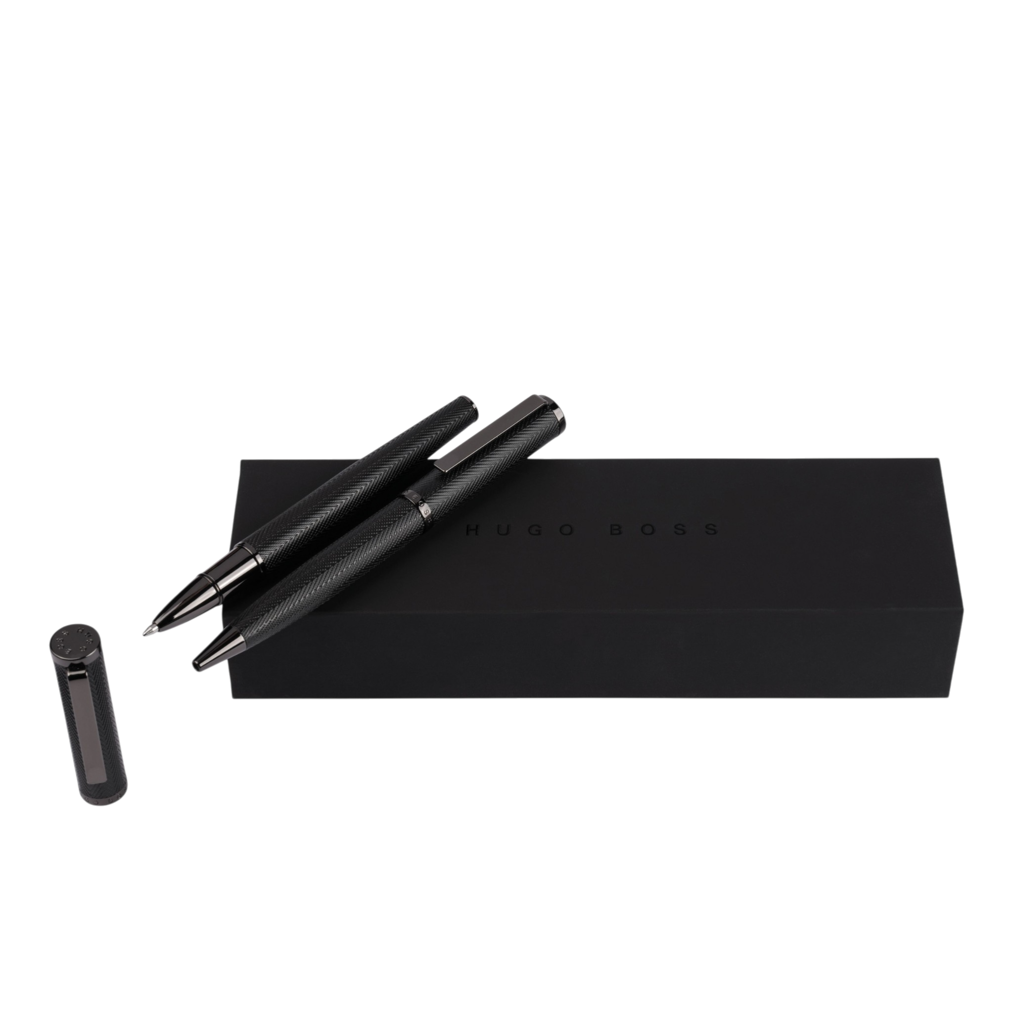Hugo Boss Formation Herringbone Set Gun (ballpoint pen & rollerball pen
