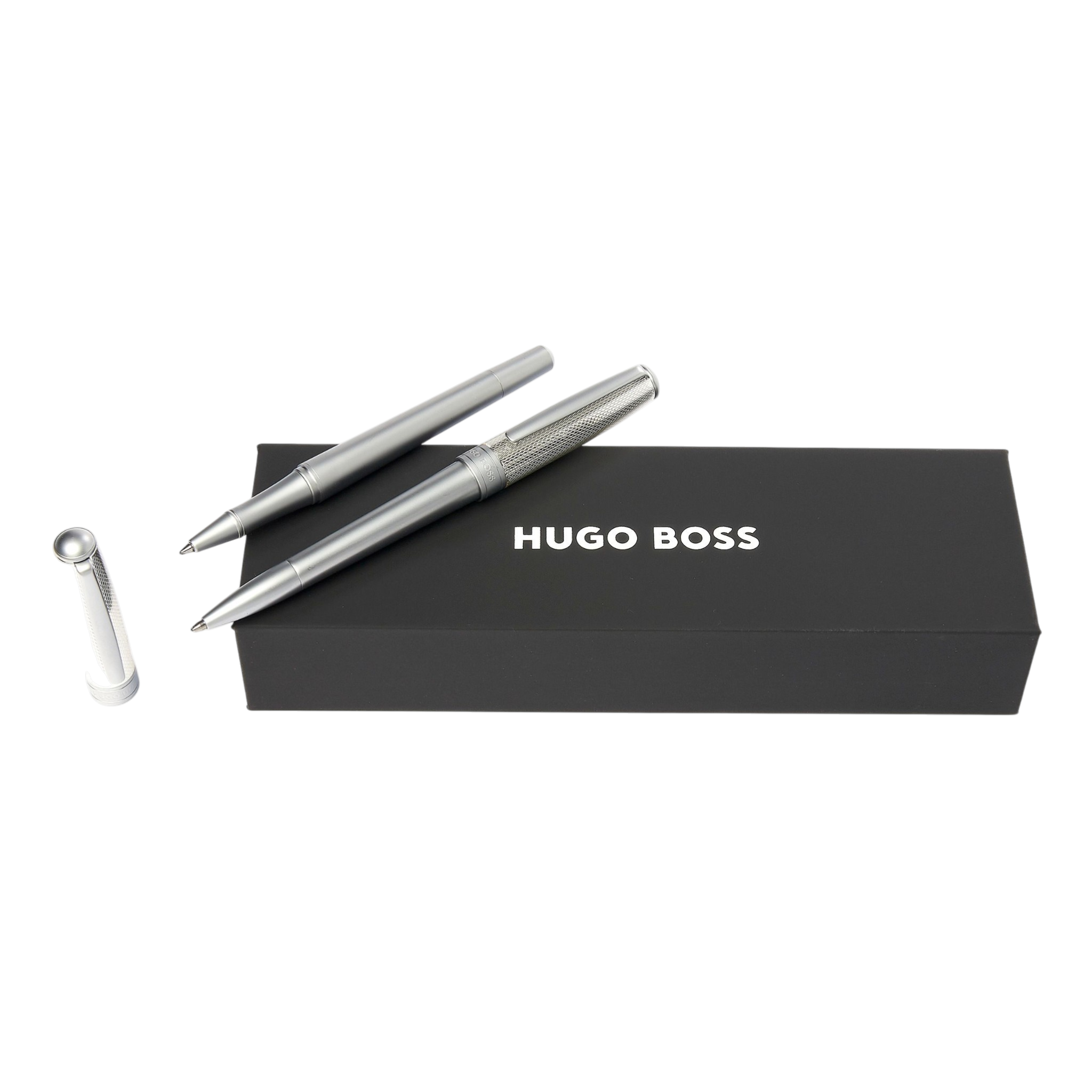 Hugo Boss Essential Set Metal Silver (ballpoint pen & rollerball pen
