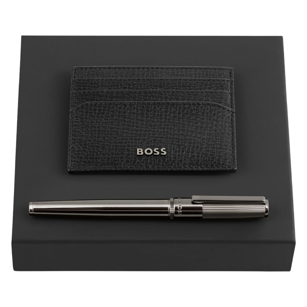 Set HUGO BOSS (rollerball pen & card holder)