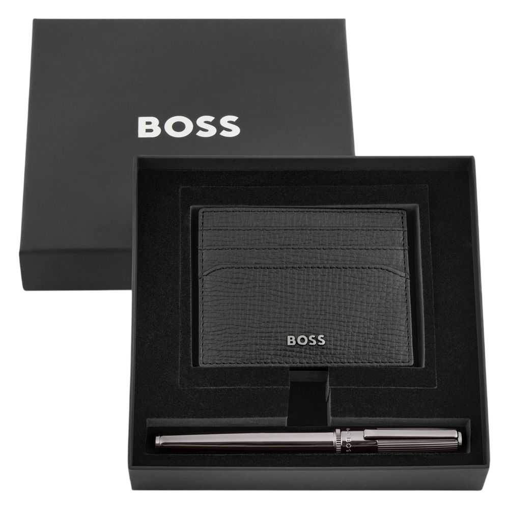 Set HUGO BOSS (rollerball pen & card holder)