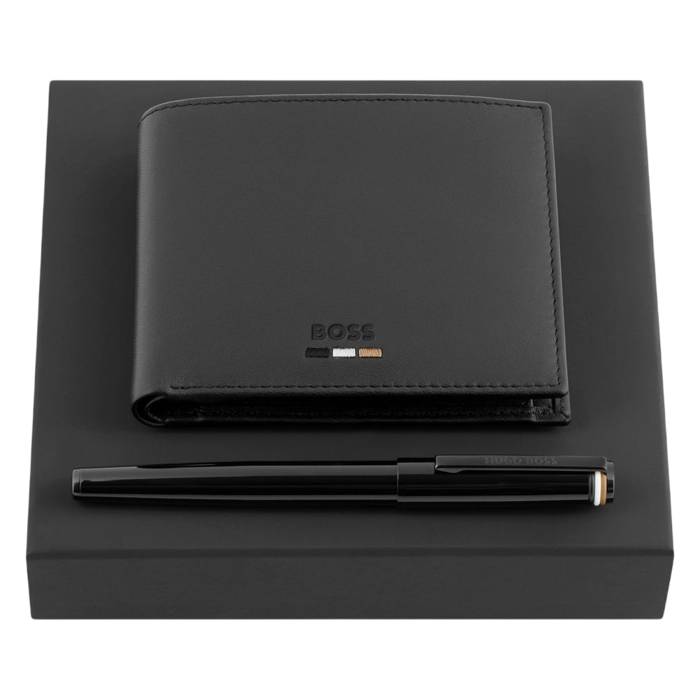 Set HUGO BOSS (rollerball pen & money wallet)
