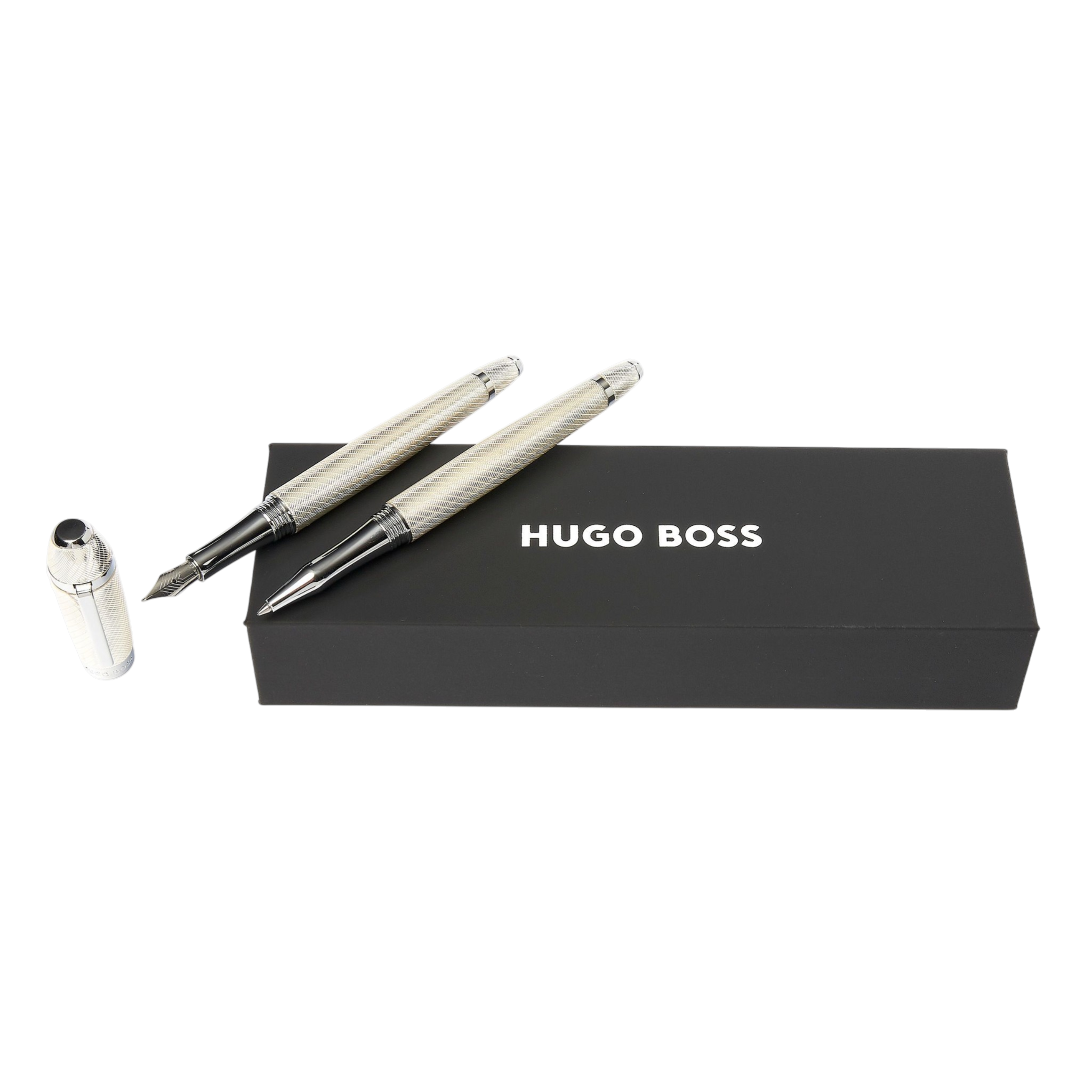 Hugo Boss Arc Set Futurist Silver (rollerball pen & fountain pen