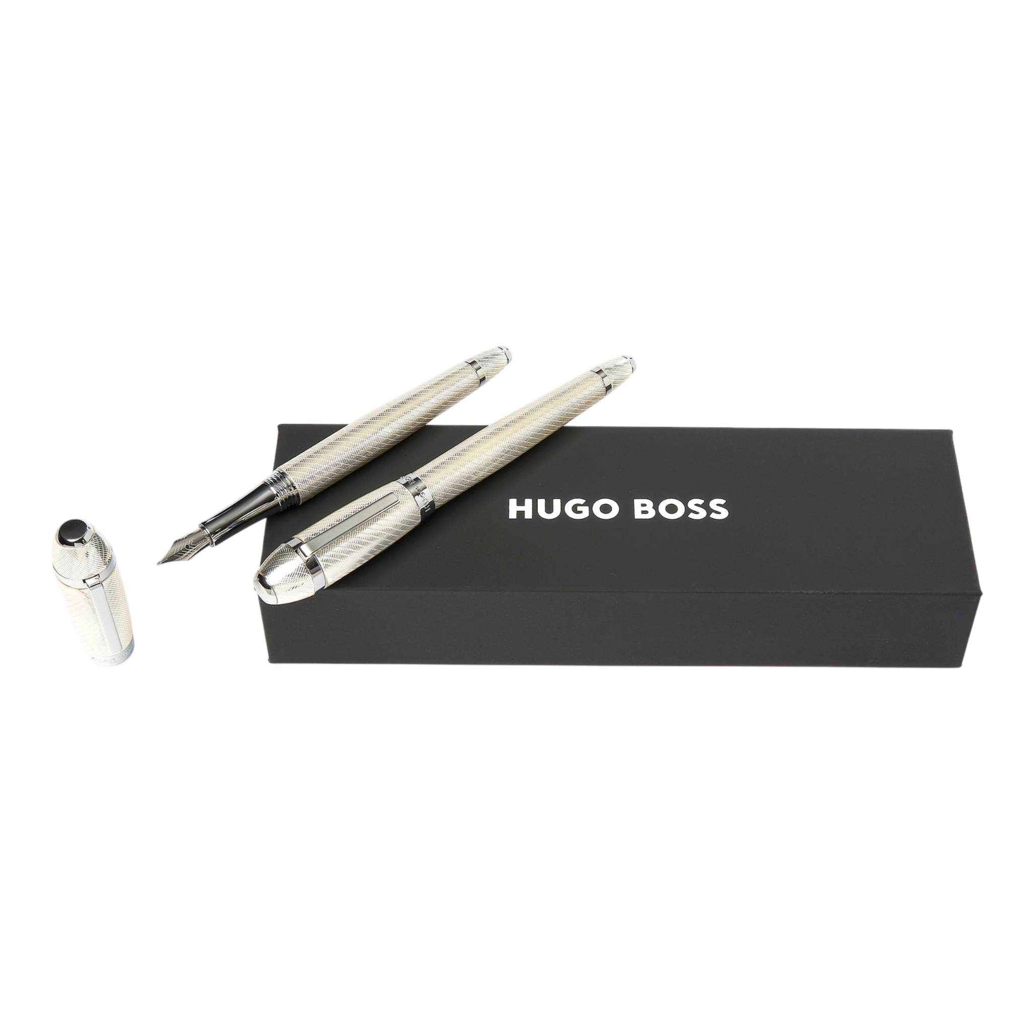 Hugo Boss Arc Set Futurist Silver (rollerball pen & fountain pen