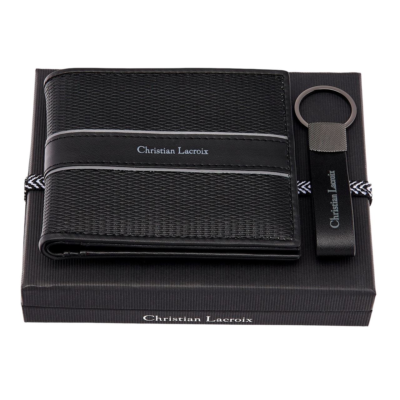 Christian Lacroix Caprio Set Black (key ring & wallet)