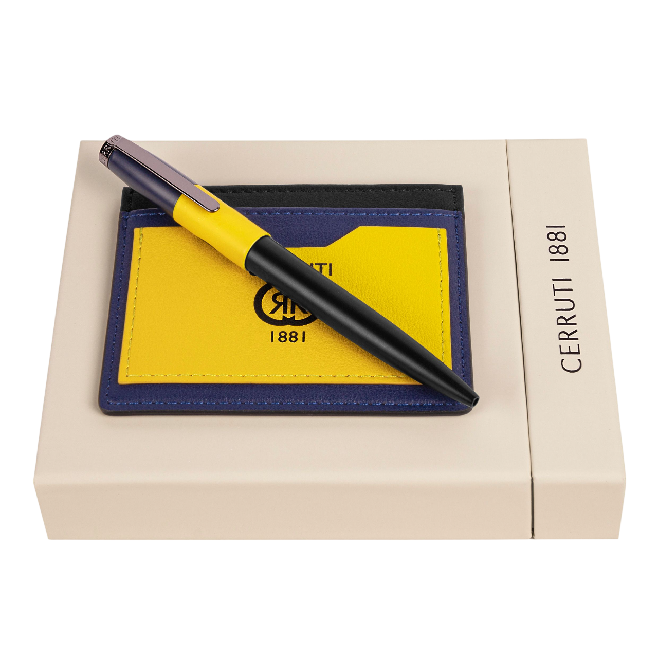Cerruti 1881 Brick Set Navy Bright Blue (ballpoint pen & card holder)