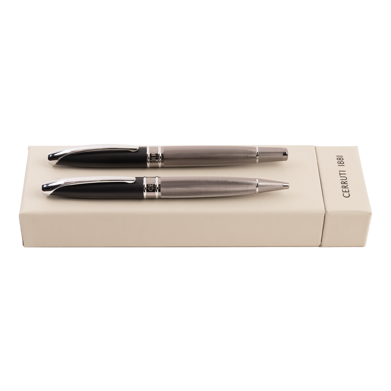 Cerruti 1881 Abbey Set Matt Black (ballpoint pen & rollerball pen)