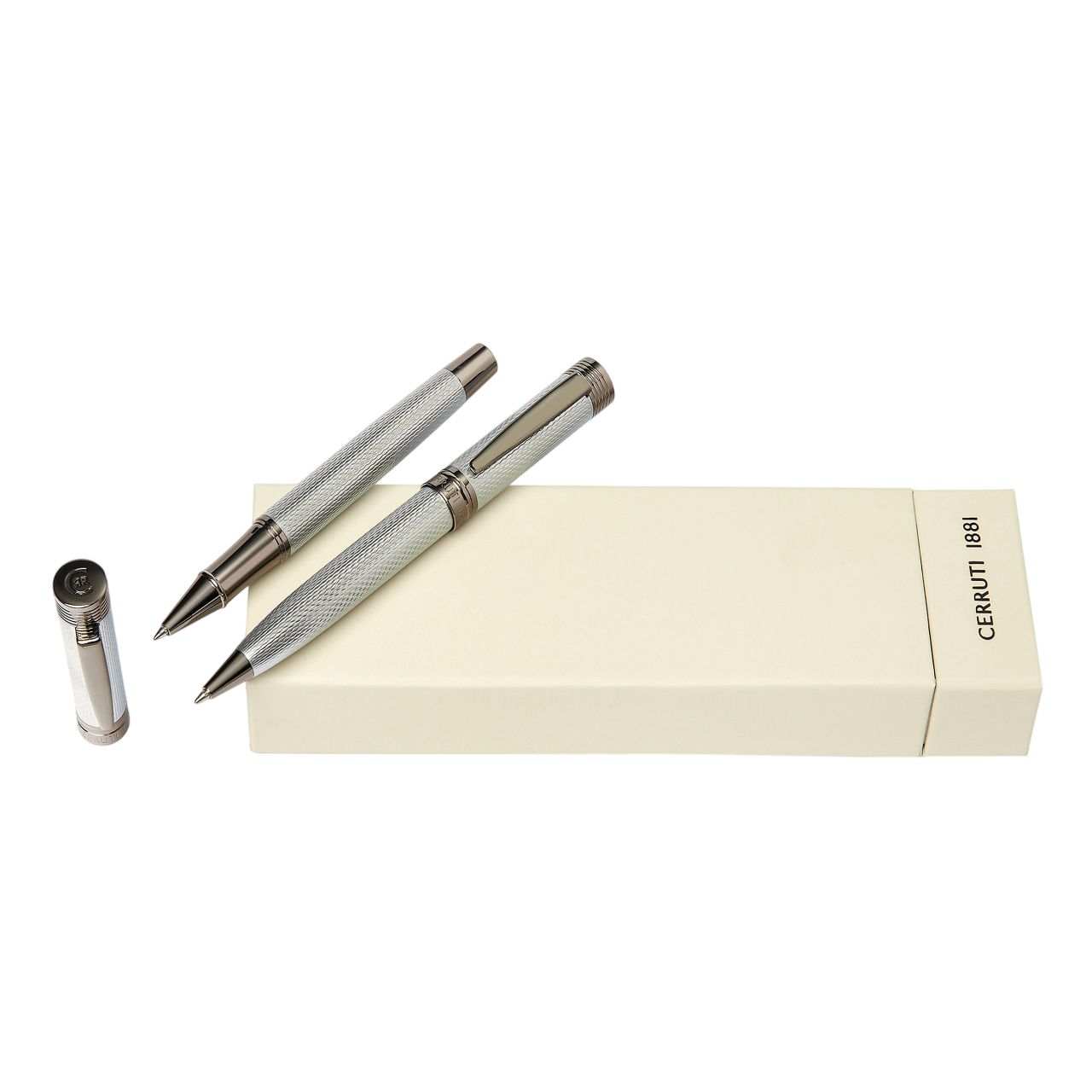 Cerruti 1881 Zoom Set Diamon Black (ballpoint pen & rollerball pen)
