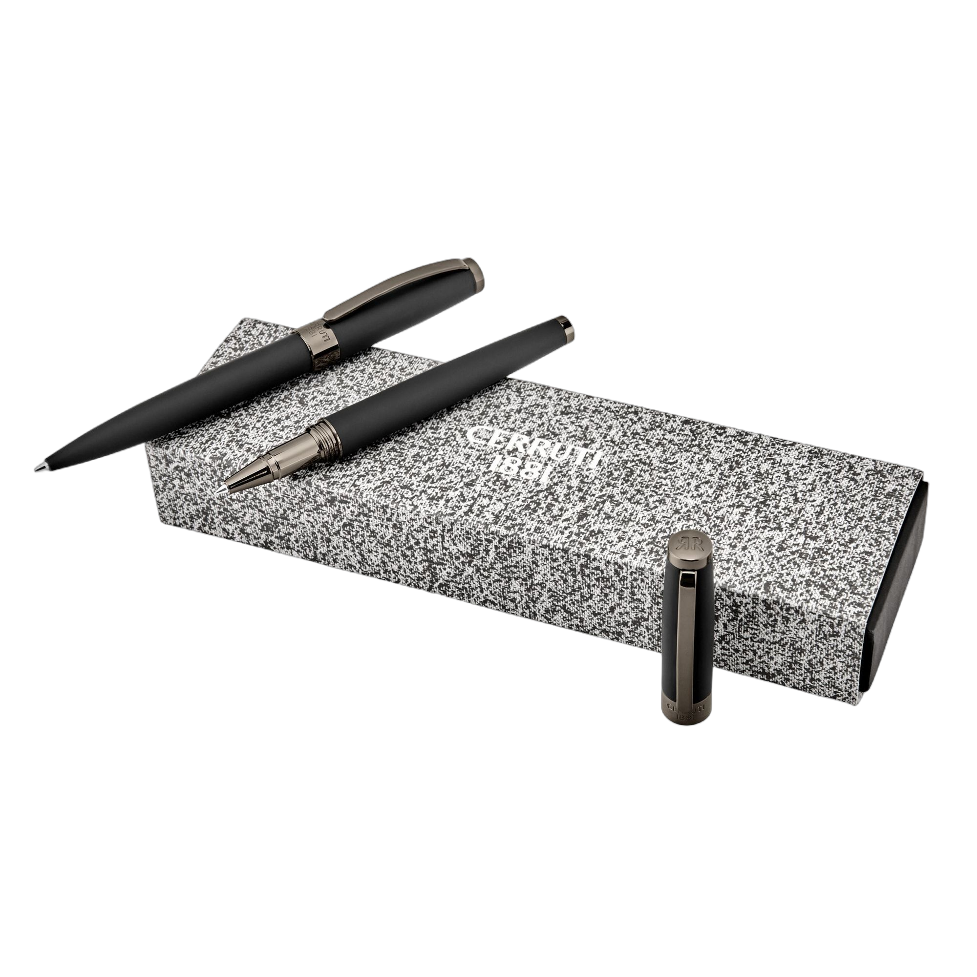Cerruti 1881 Easton Set Black (ballpoint pen & rollerball pen)