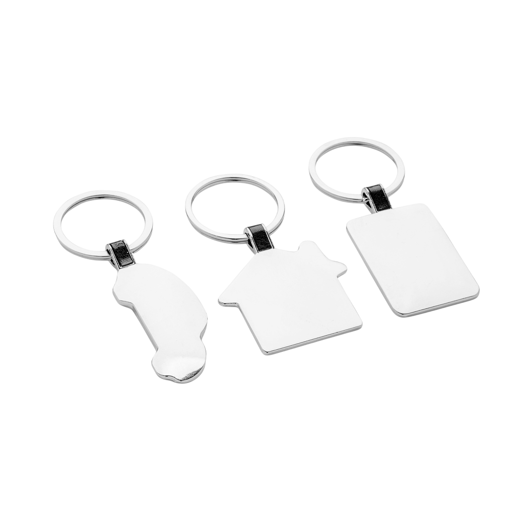 RCS recycled zinc alloy house keyring