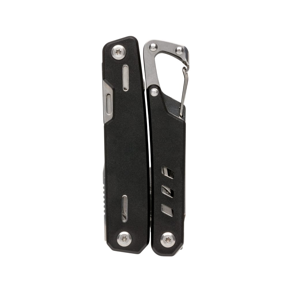 Solid multitool with carabiner
