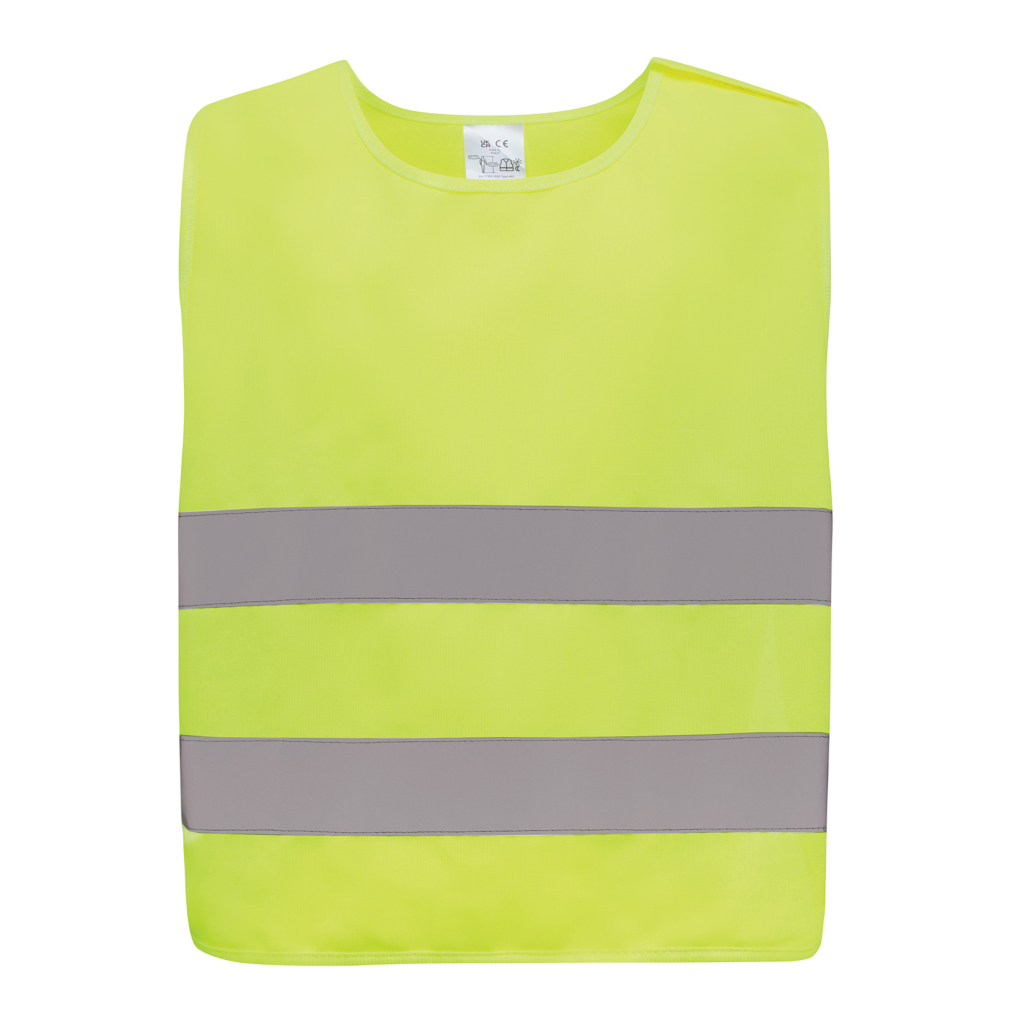 GRS recycled PET high-visibility safety vest 7-12 years
