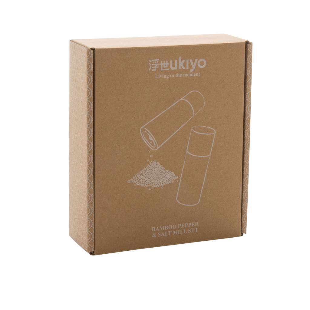 Ukiyo bamboo salt and pepper mill set