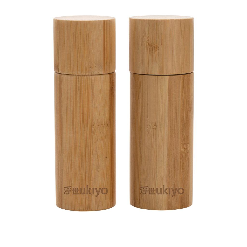 Ukiyo bamboo salt and pepper mill set