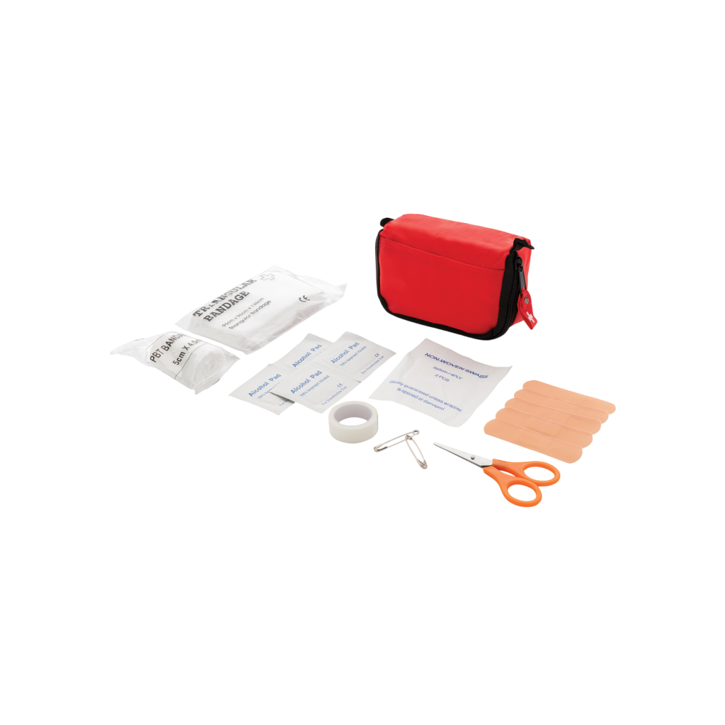First aid set in pouch