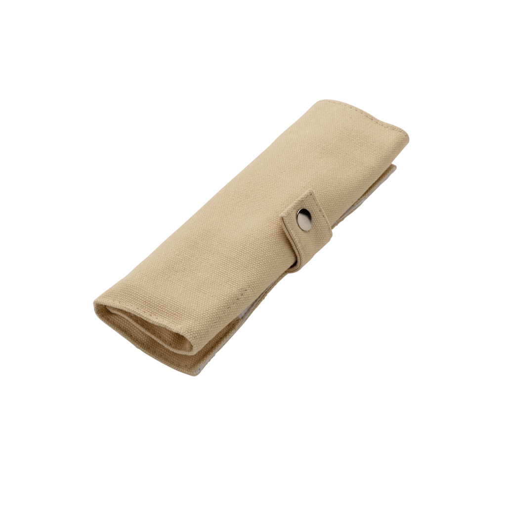 Reusable bamboo travel cutlery set