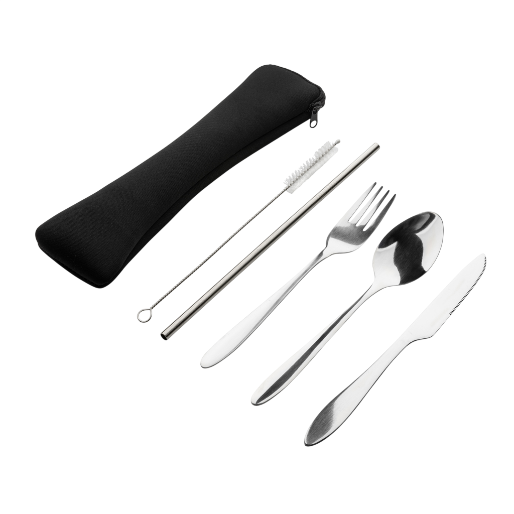 4 PCS stainless steel re-usable cutlery set