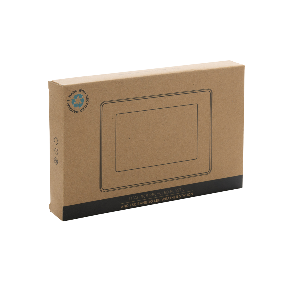 Utah RCS recycled plastic and bamboo LED clock