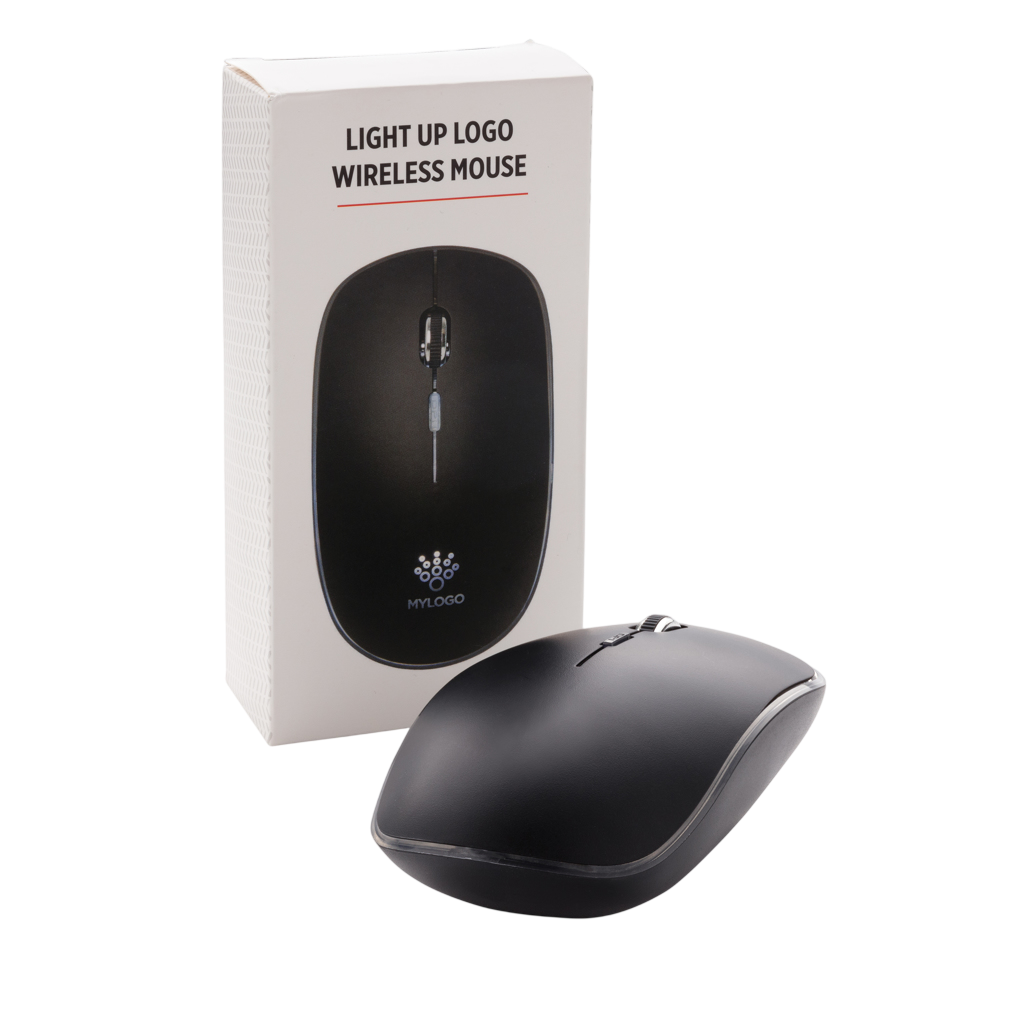 Light up logo wireless mouse