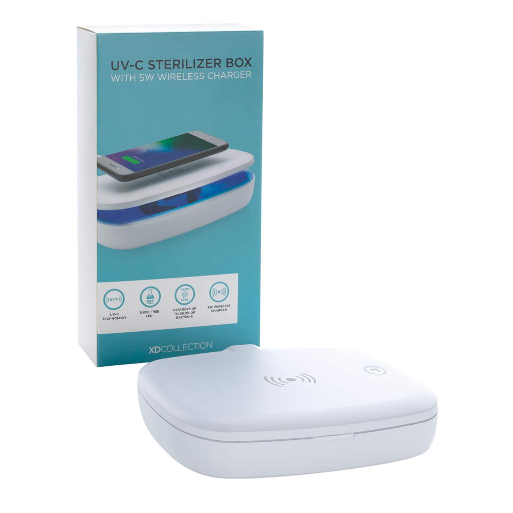 UV-C steriliser box with 5W wireless charger